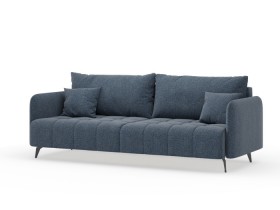 Валериан диван трёхместный прямой Синий, ткань RICO FLEX 101 в Алейске - alejsk.katalogmebeli.com | фото 1
