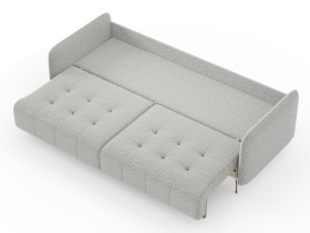 Валериан диван трёхместный прямой Светло-серый, ткань RICO FLEX 108 в Алейске - alejsk.katalogmebeli.com | фото 2